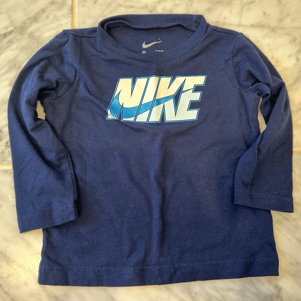 Nike Navy Blue Long Sleeve Tee